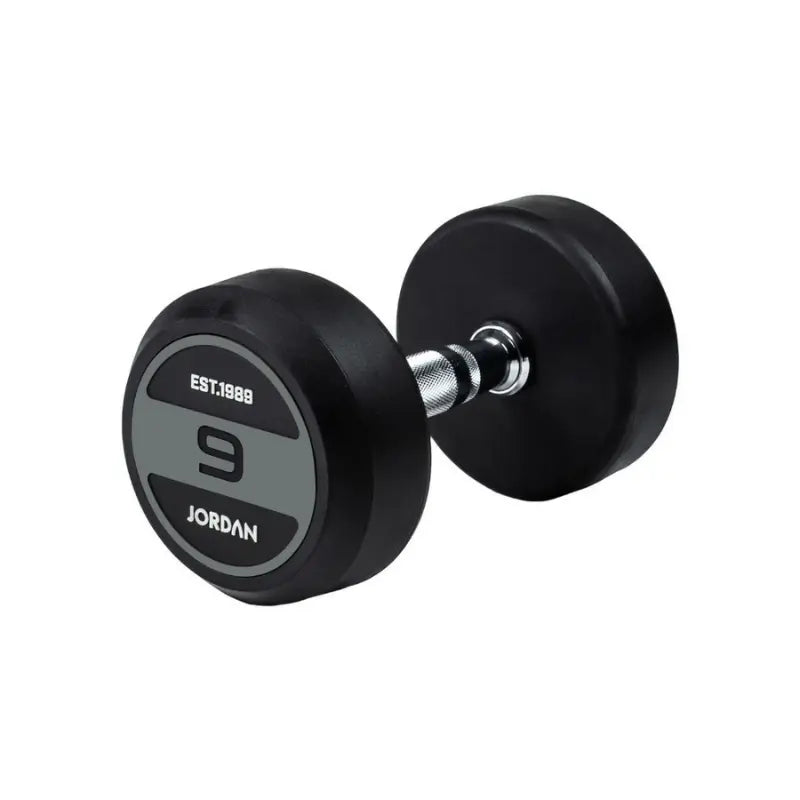 JORDAN Solid Rubber Dumbbells – Commercial-Grade Strength Training Weights - Home Gym Pro
