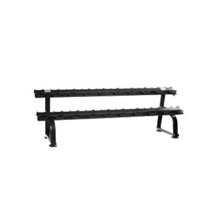 Metal bench with black rubber pads on a white background