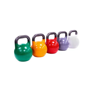 A pink 8kg JORDAN Competition Steel Kettlebell, BSI approved and colour-coded with a black handle and "JORDAN" plus "8KG" embossed on the front, isolated on a white background.