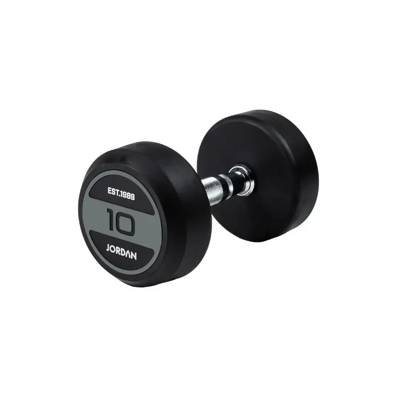 JORDAN Solid Rubber Dumbbells – Commercial-Grade Strength Training Weights - Home Gym Pro
