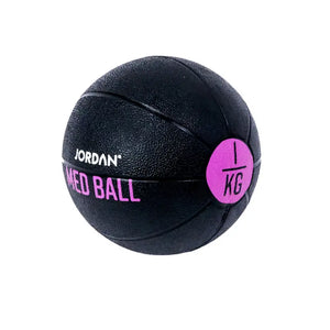 The JORDAN Classic Medicine Ball is a black, durable training tool with “JORDAN” and “MED BALL” in white plus a silver 10 KG panel—ideal for strength workouts and functional training.