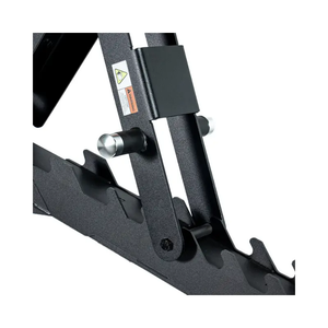 The Jordan JORDAN Adjustable Bench – Flat / Incline / Decline (500kg Rated) features a black padded seat and backrest, sturdy metal frame, and commercial-grade design for strength training. Shown set at an incline on a white background.