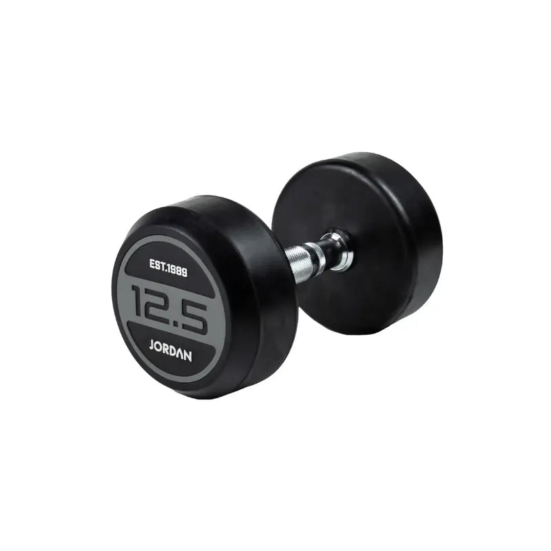 JORDAN Solid Rubber Dumbbells – Commercial-Grade Strength Training Weights - Home Gym Pro