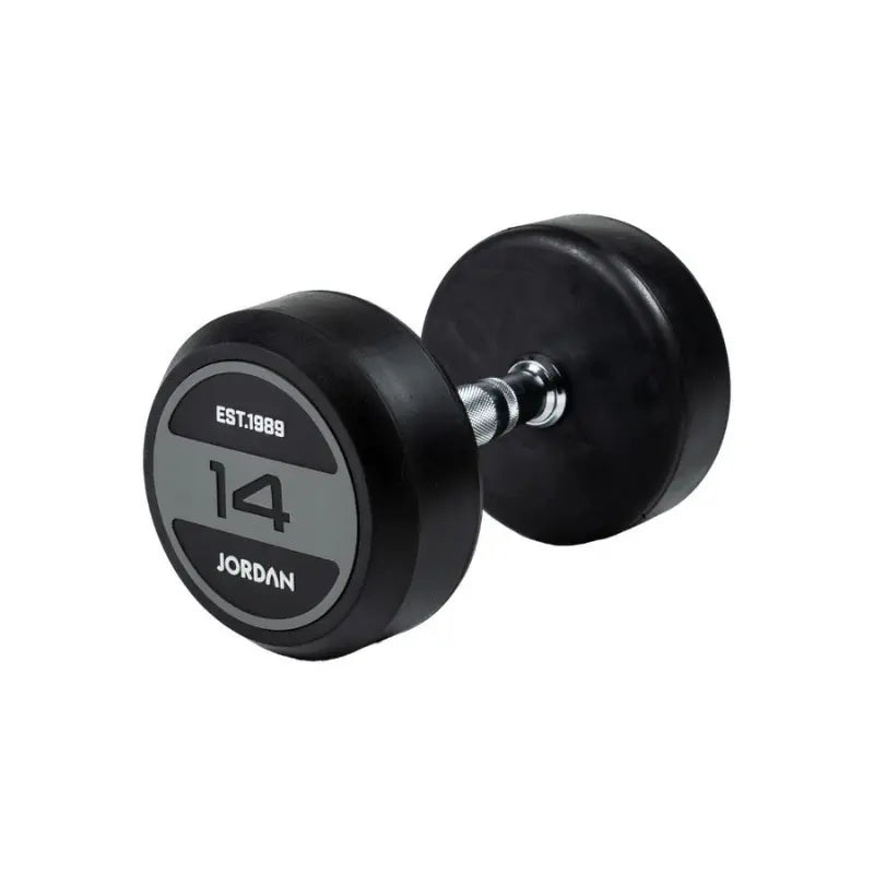 JORDAN Solid Rubber Dumbbells – Commercial-Grade Strength Training Weights - Home Gym Pro