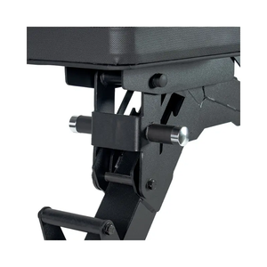 The Jordan JORDAN Adjustable Bench – Flat / Incline / Decline (500kg Rated) features a black padded seat and backrest, sturdy metal frame, and commercial-grade design for strength training. Shown set at an incline on a white background.