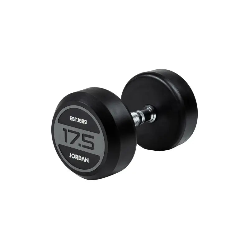JORDAN Solid Rubber Dumbbells – Commercial-Grade Strength Training Weights - Home Gym Pro