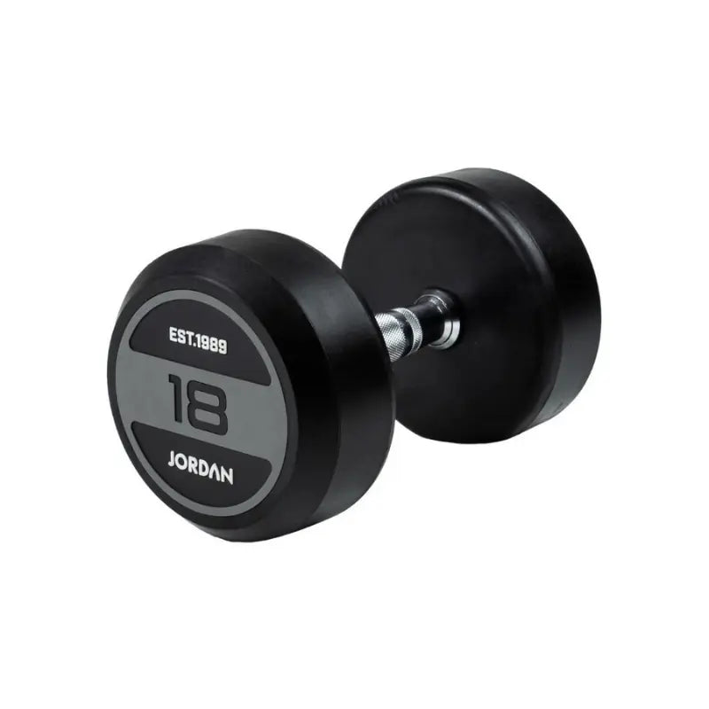 JORDAN Solid Rubber Dumbbells – Commercial-Grade Strength Training Weights - Home Gym Pro