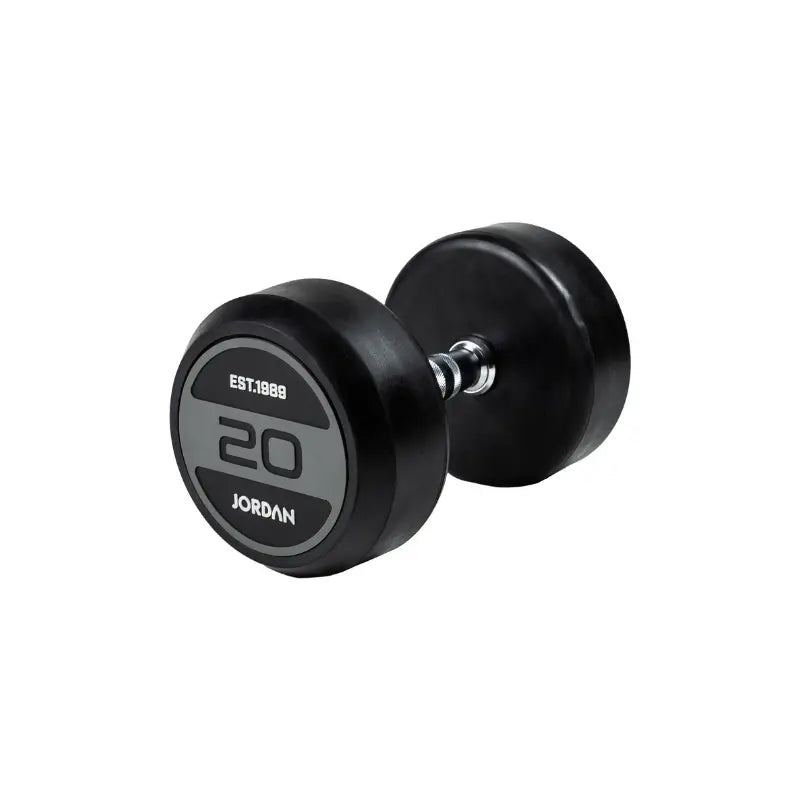 JORDAN Solid Rubber Dumbbells – Commercial-Grade Strength Training Weights - Home Gym Pro