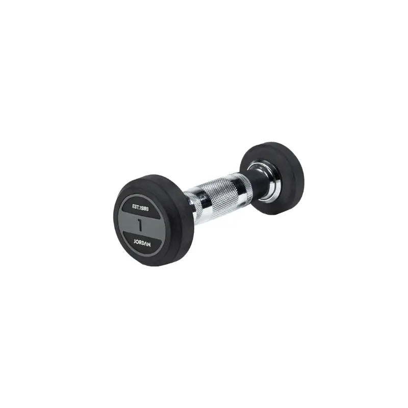 JORDAN Solid Rubber Dumbbells – Commercial-Grade Strength Training Weights - Home Gym Pro