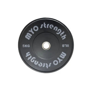 MYO Strength Olympic Black Bumper Plates – Solid Rubber Weight Plates (5kg–20kg) MYO Strength