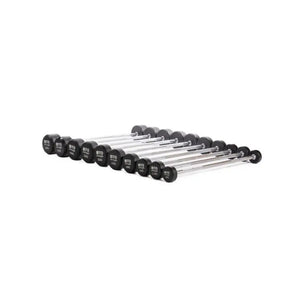 MYO Strength Urethane Solid End Barbell Set | 10 Fixed-Weight Straight Bars (10–50kg) | Chrome Grip | 2-Year Warranty MYO Strength