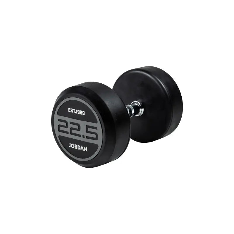 JORDAN Solid Rubber Dumbbells – Commercial-Grade Strength Training Weights - Home Gym Pro