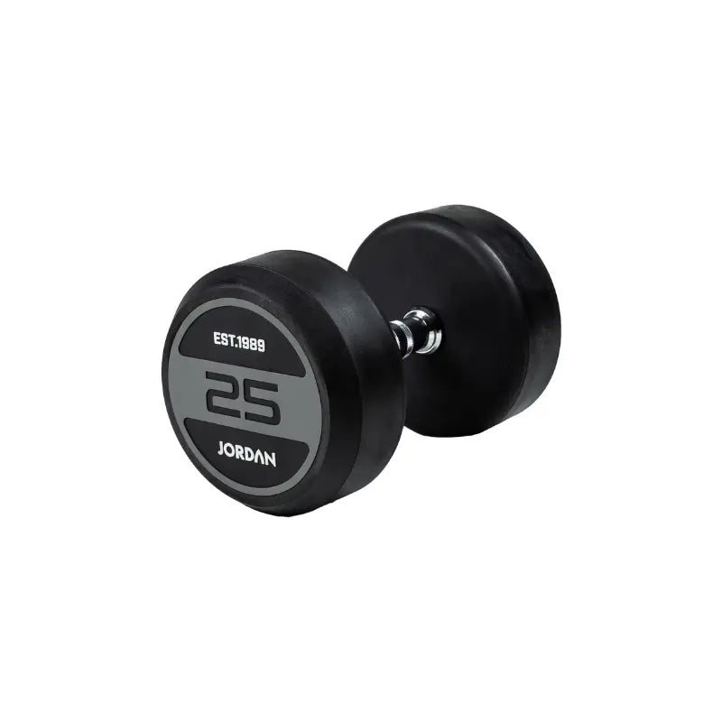 JORDAN Solid Rubber Dumbbells – Commercial-Grade Strength Training Weights - Home Gym Pro
