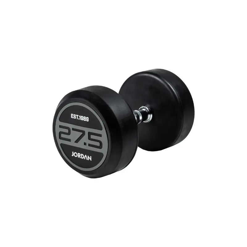 JORDAN Solid Rubber Dumbbells – Commercial-Grade Strength Training Weights - Home Gym Pro
