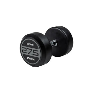 JORDAN Solid Rubber Dumbbells – Commercial-Grade Strength Training Weights - Home Gym Pro
