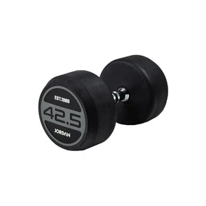 JORDAN Solid Rubber Dumbbells – Commercial-Grade Strength Training Weights - Home Gym Pro