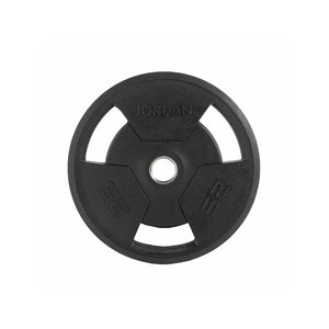 JORDAN Rubber Olympic Tri-Grip Weight Plates - Home Gym Pro