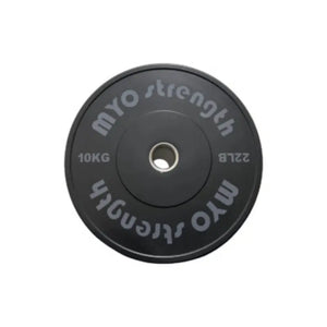 MYO Strength Olympic Black Bumper Plates – Solid Rubber Weight Plates (5kg–20kg) MYO Strength