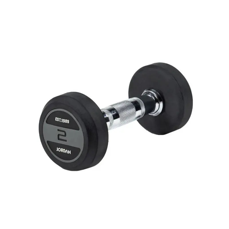JORDAN Solid Rubber Dumbbells – Commercial-Grade Strength Training Weights - Home Gym Pro