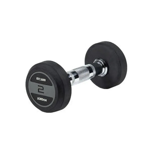 JORDAN Solid Rubber Dumbbells – Commercial-Grade Strength Training Weights - Home Gym Pro