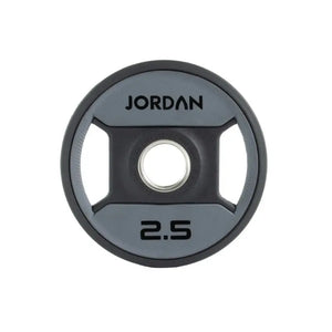JORDAN Dual Grip Urethane Plates – Premium Olympic Weight Plates with Ergonomic Handles - Home Gym Pro