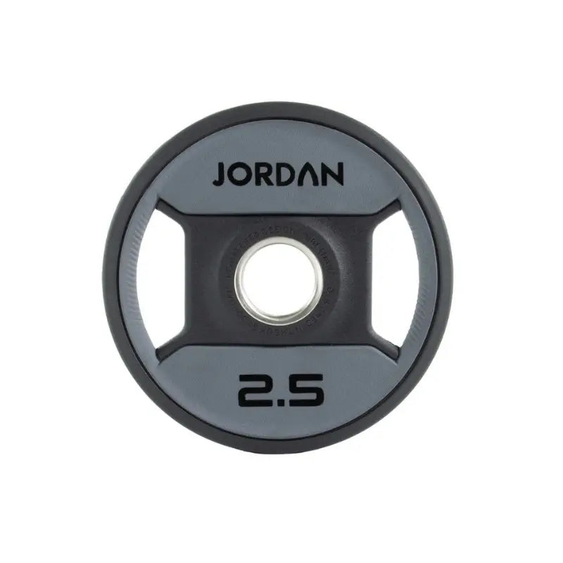 JORDAN Dual Grip Urethane Plates – Premium Olympic Weight Plates with Ergonomic Handles - Home Gym Pro