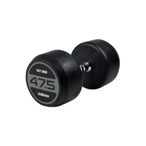 JORDAN Solid Rubber Dumbbells – Commercial-Grade Strength Training Weights - Home Gym Pro