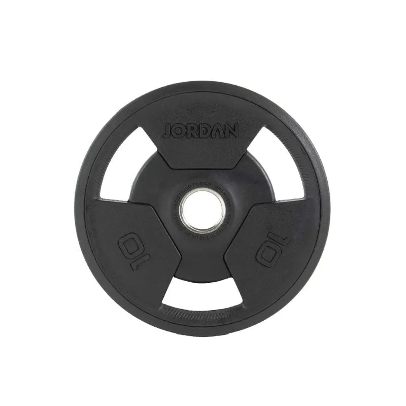 JORDAN Rubber Olympic Tri-Grip Weight Plates - Home Gym Pro