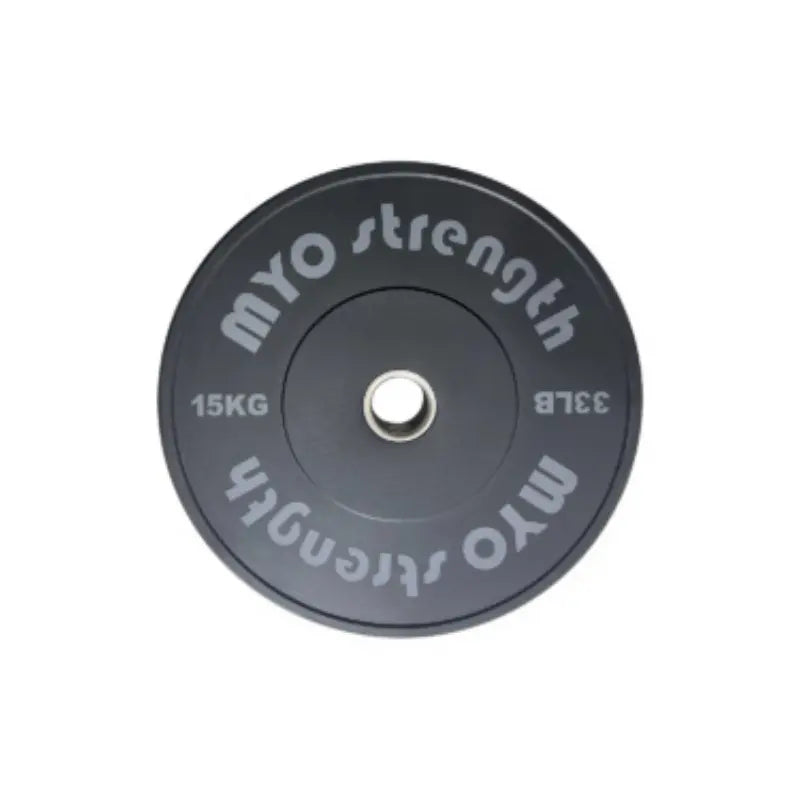 MYO Strength Olympic Black Bumper Plates – Solid Rubber Weight Plates (5kg–20kg) MYO Strength