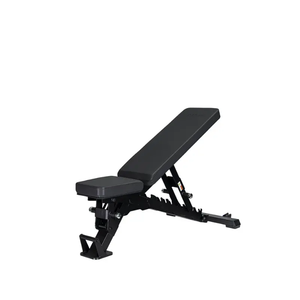 The Jordan JORDAN Adjustable Bench – Flat / Incline / Decline (500kg Rated) features a black padded seat and backrest, sturdy metal frame, and commercial-grade design for strength training. Shown set at an incline on a white background.