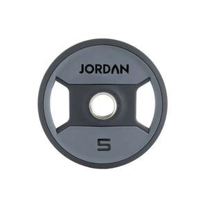 JORDAN Dual Grip Urethane Plates – Premium Olympic Weight Plates with Ergonomic Handles - Home Gym Pro