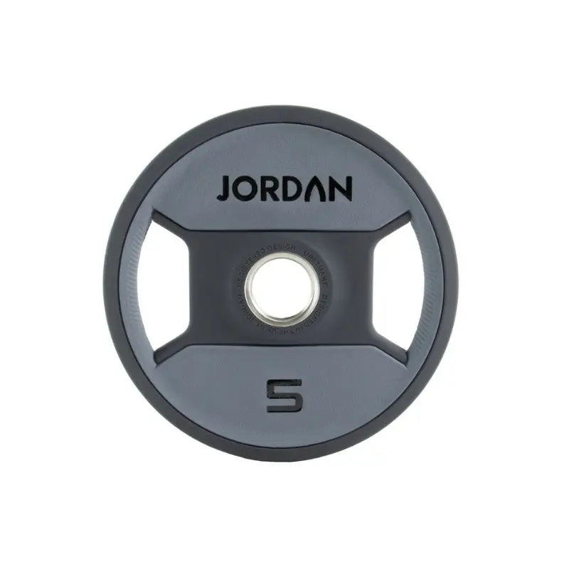 JORDAN Dual Grip Urethane Plates – Premium Olympic Weight Plates with Ergonomic Handles - Home Gym Pro