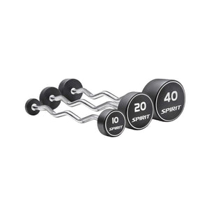 Set of fixed barbells with Spirit branding on a white background