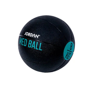 The JORDAN Classic Medicine Ball is a black, durable training tool with “JORDAN” and “MED BALL” in white plus a silver 10 KG panel—ideal for strength workouts and functional training.