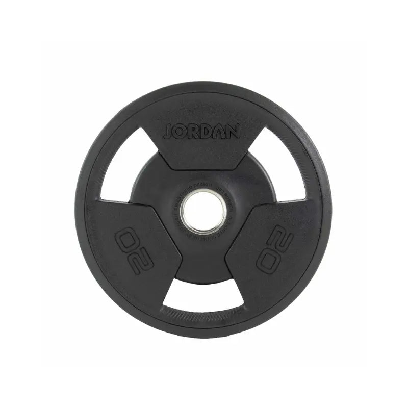 JORDAN Rubber Olympic Tri-Grip Weight Plates - Home Gym Pro
