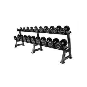 JORDAN 2-Tier Heavy-Duty Steel Dumbbell Storage Rack – 10 Pair - Home Gym Pro