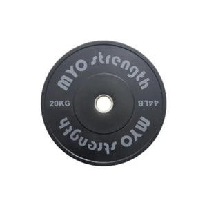 MYO Strength Olympic Black Bumper Plates – Solid Rubber Weight Plates (5kg–20kg) MYO Strength