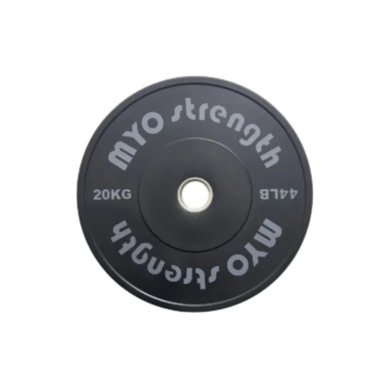 MYO Strength Olympic Black Bumper Plates – Solid Rubber Weight Plates (5kg–20kg) MYO Strength