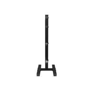 The JORDAN Vertical Weight Plate Storage Tree by Jordan is a sturdy Olympic plate rack with six horizontal pegs, solid base, and upright design to organize plates neatly and maximize storage in home or garage gyms.