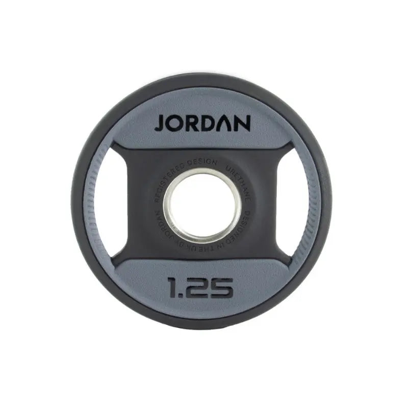 JORDAN Dual Grip Urethane Plates – Premium Olympic Weight Plates with Ergonomic Handles - Home Gym Pro