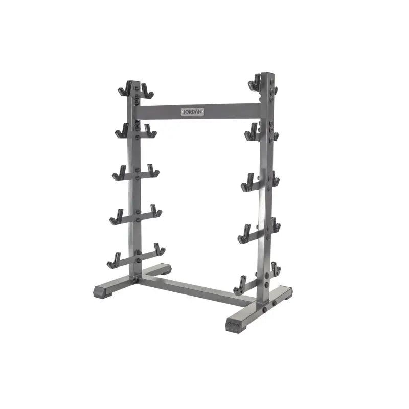 JORDAN Fixed Barbell Rack – Vertical 5-Bar Storage - Home Gym Pro