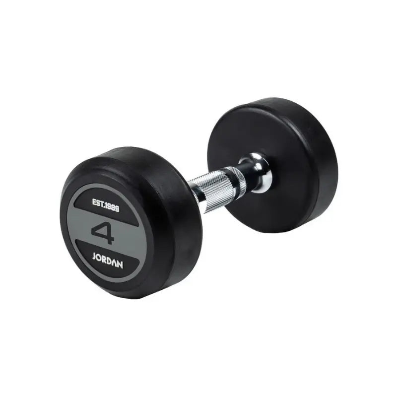 JORDAN Solid Rubber Dumbbells – Commercial-Grade Strength Training Weights - Home Gym Pro