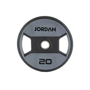 JORDAN Dual Grip Urethane Plates – Premium Olympic Weight Plates with Ergonomic Handles - Home Gym Pro