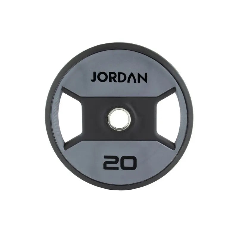 JORDAN Dual Grip Urethane Plates – Premium Olympic Weight Plates with Ergonomic Handles - Home Gym Pro