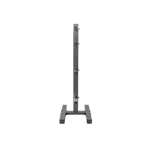 The JORDAN Vertical Weight Plate Storage Tree by Jordan is a sturdy Olympic plate rack with six horizontal pegs, solid base, and upright design to organize plates neatly and maximize storage in home or garage gyms.