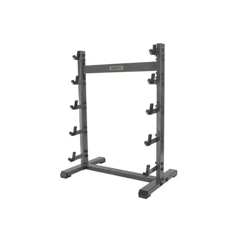JORDAN Fixed Barbell Rack – Vertical 5-Bar Storage - Home Gym Pro