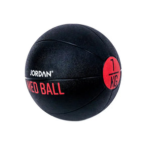The JORDAN Classic Medicine Ball is a black, durable training tool with “JORDAN” and “MED BALL” in white plus a silver 10 KG panel—ideal for strength workouts and functional training.