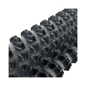 The Jordan Deep Tissue Foam Roller – High-Density Recovery Tool in black, featuring a grid pattern, is shown on a white background—perfect for muscle massage, physical therapy, and recovery.