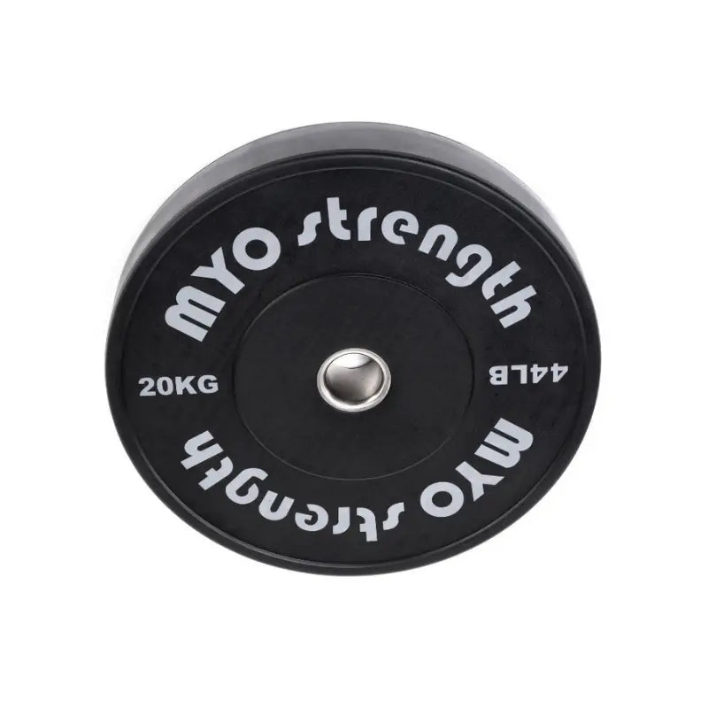 MYO Strength Olympic Black Bumper Plates – Solid Rubber Weight Plates (5kg–20kg) MYO Strength