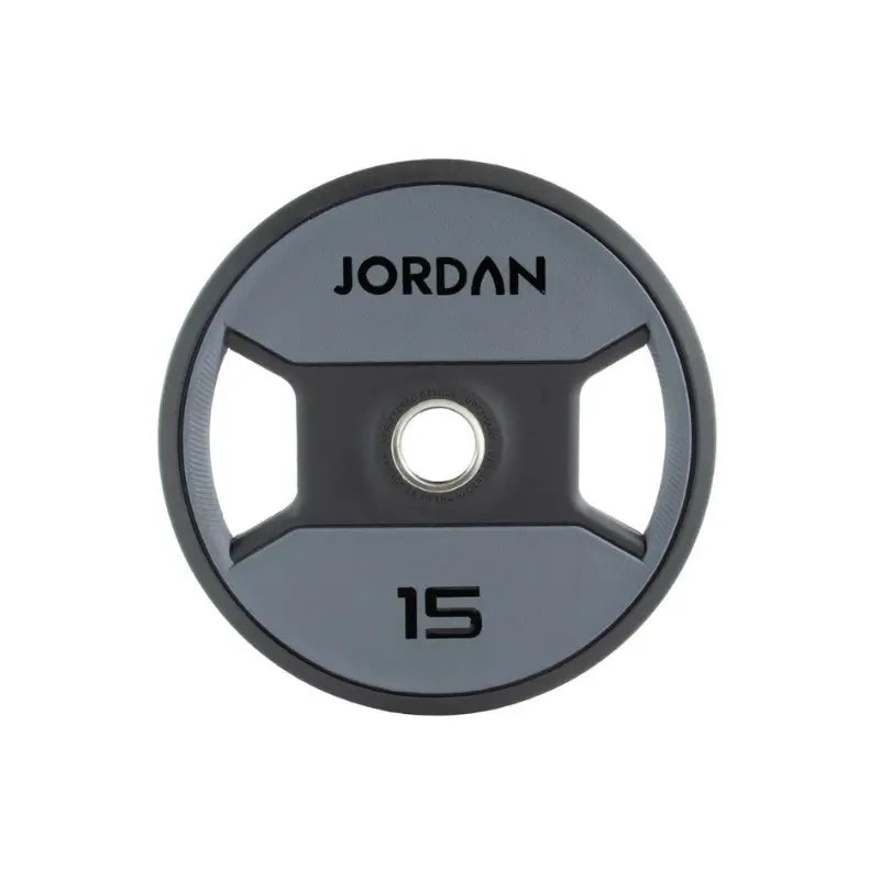 JORDAN Dual Grip Urethane Plates – Premium Olympic Weight Plates with Ergonomic Handles - Home Gym Pro